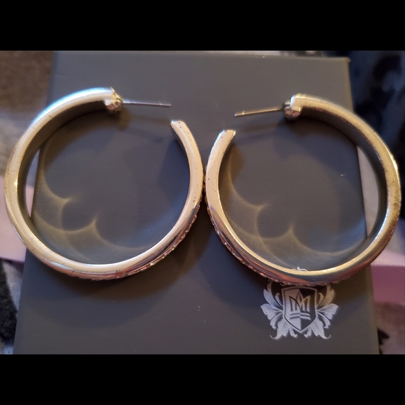 925 SS cubic zirconia hoop earrings - Picture 4 of 4